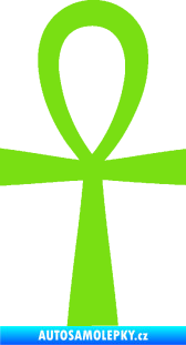 Samolepka Nilský kříž Ankh zelená kawasaki