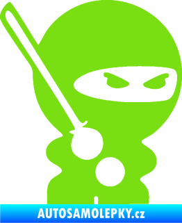 Samolepka Ninja baby 001 pravá zelená kawasaki
