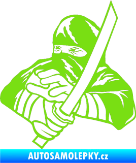 Samolepka Ninja silueta levá zelená kawasaki