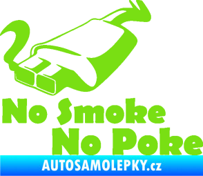 Samolepka No smoke no poke zelená kawasaki