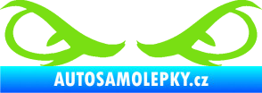 Samolepka Oči 001 zelená kawasaki