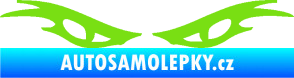 Samolepka Oči 003  zelená kawasaki