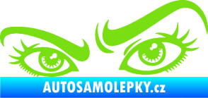 Samolepka Oči 004 levá zelená kawasaki