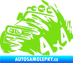 Samolepka Off Road 002 levá 4x4 zelená kawasaki