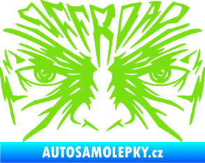 Samolepka Off Road 004 s obličejem zelená kawasaki