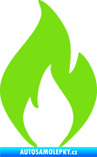 Samolepka Oheň 001 plamen zelená kawasaki