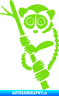 Samolepka Opice 004 levá lemur na stromě zelená kawasaki
