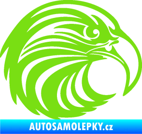 Samolepka Orel 012 pravá hlava zelená kawasaki
