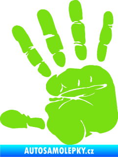 Samolepka Otisk ruky levá zelená kawasaki