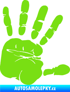 Samolepka Otisk ruky pravá zelená kawasaki