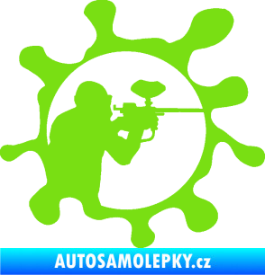 Samolepka Paintball 004 pravá zelená kawasaki