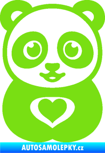 Samolepka Panda 008 roztomilá zelená kawasaki