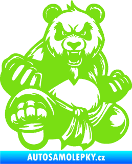Samolepka Panda 012 levá Kung Fu bojovník zelená kawasaki