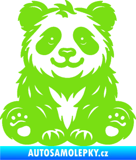 Samolepka Panda 013 levá spokojená zelená kawasaki