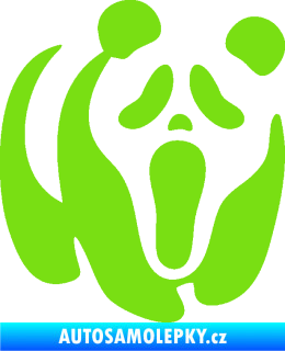 Samolepka Panda 014 pravá maska Vřískot zelená kawasaki