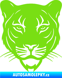 Samolepka Panter 002 hlava black panther zelená kawasaki
