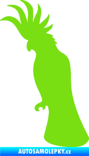 Samolepka Papoušek 003 levá zelená kawasaki