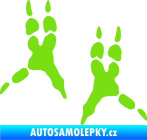 Samolepka Papoušek 008 stopy levá zelená kawasaki
