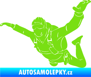 Samolepka Parašutista 004 levá zelená kawasaki