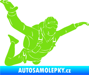 Samolepka Parašutista 004 pravá zelená kawasaki