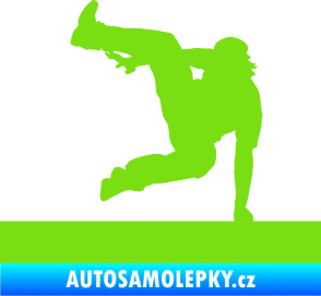 Samolepka Parkour 002 levá zelená kawasaki