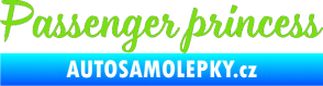 Samolepka Passenger Princess 001 nápis zelená kawasaki