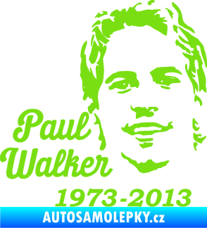 Samolepka Paul Walker 007 RIP zelená kawasaki