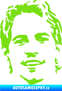 Samolepka Paul Walker 008 levá obličej zelená kawasaki