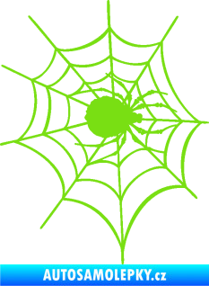 Samolepka Pavouk 016 pravá s pavučinou zelená kawasaki