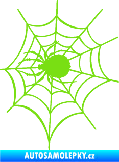 Samolepka Pavouk 016 levá s pavučinou zelená kawasaki
