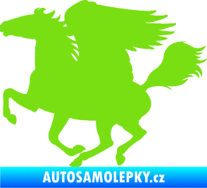 Samolepka Pegas 001 levá okřídlený kůň zelená kawasaki