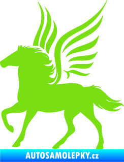 Samolepka Pegas 002 levá okřídlený kůň zelená kawasaki