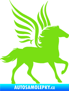 Samolepka Pegas 002 pravá okřídlený kůň zelená kawasaki