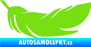 Samolepka Peříčko 007 pravá zelená kawasaki