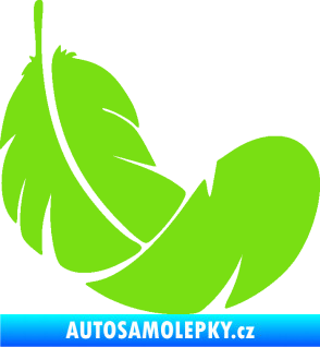 Samolepka Peříčko 008 pravá zelená kawasaki