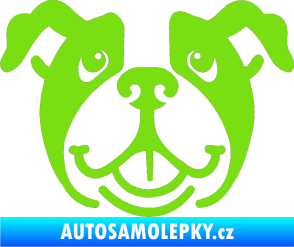 Samolepka Pes 069 Buldoček zelená kawasaki