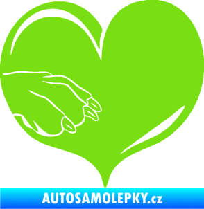 Samolepka Pes 102 levá packa zelená kawasaki