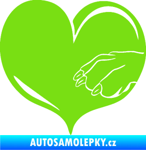 Samolepka Pes 102 pravá packa zelená kawasaki