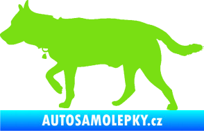 Samolepka Pes 121 levá německý ovčák zelená kawasaki