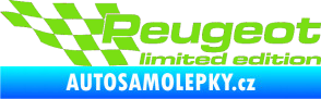 Samolepka Peugeot limited edition levá zelená kawasaki