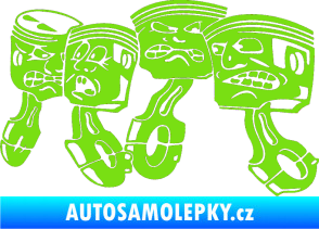 Samolepka Písty levá zelená kawasaki