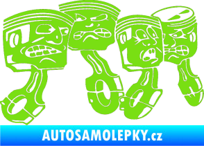 Samolepka Písty pravá zelená kawasaki
