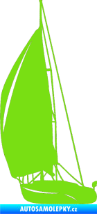 Samolepka Plachetnice 001 levá zelená kawasaki
