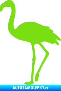 Samolepka Plameňák 001 levá zelená kawasaki