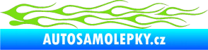 Samolepka Plameny 005 zelená kawasaki