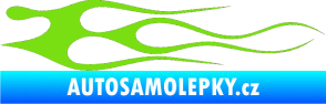 Samolepka Plameny 007 zelená kawasaki