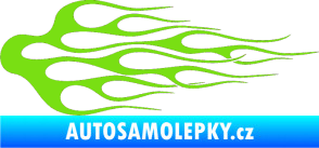 Samolepka Plameny 008 zelená kawasaki