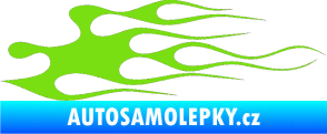 Samolepka Plameny 016 zelená kawasaki