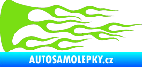 Samolepka Plameny 039 zelená kawasaki