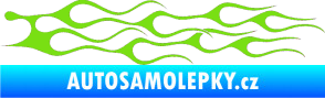 Samolepka Plameny 044 zelená kawasaki